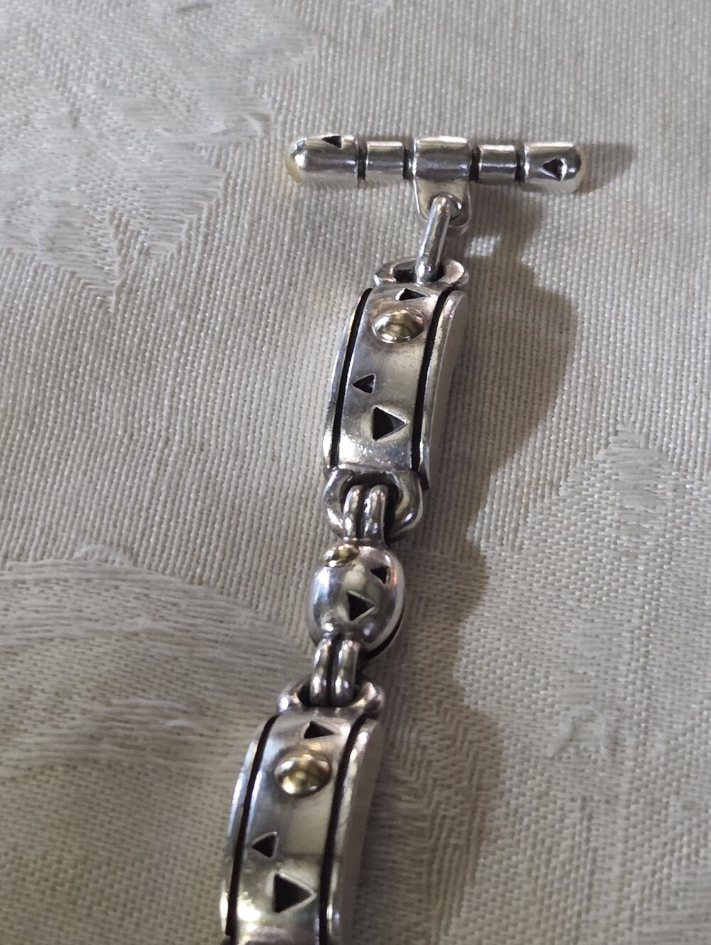 John Atencio Solar Toggle Link Bracelet, SS & 18k - Picture 7 of 14